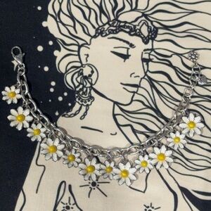 🌼 RARE BRIGHTON VINTAGE “Sunny Days” Daisy Charm Bracelet! Durable/High quality